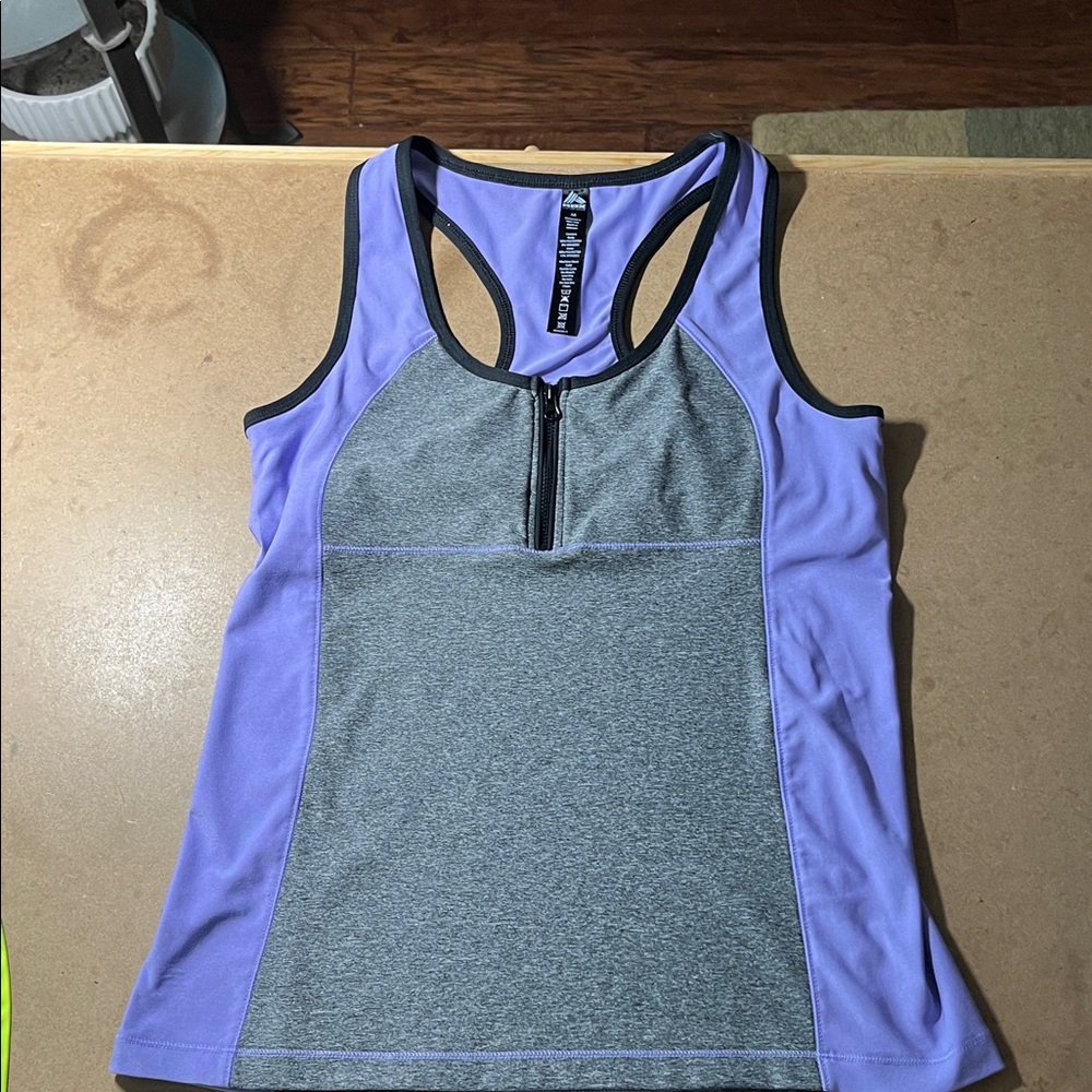 RBX lavender and gray athletic tank. Size M. Polyester and spandex. Nice!